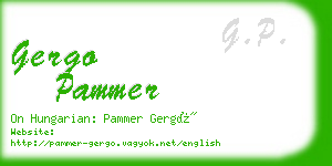 gergo pammer business card